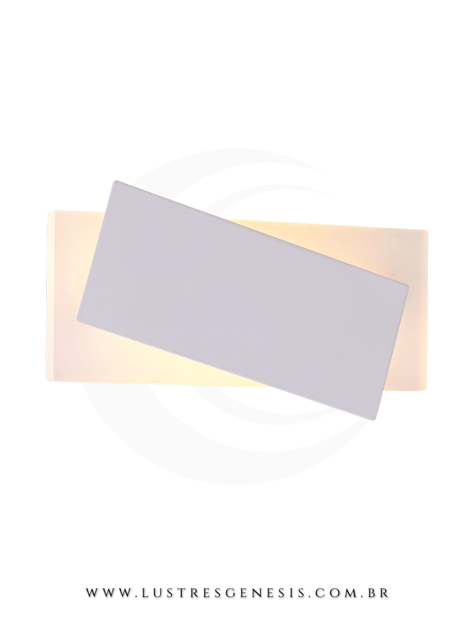 Arandela de Parede Led Metal Acrilico DCB01117 7W 3000K Bivolt 20x11cm, Sala de Estar, Quarto, Cabeceira de Cama, Lavabo